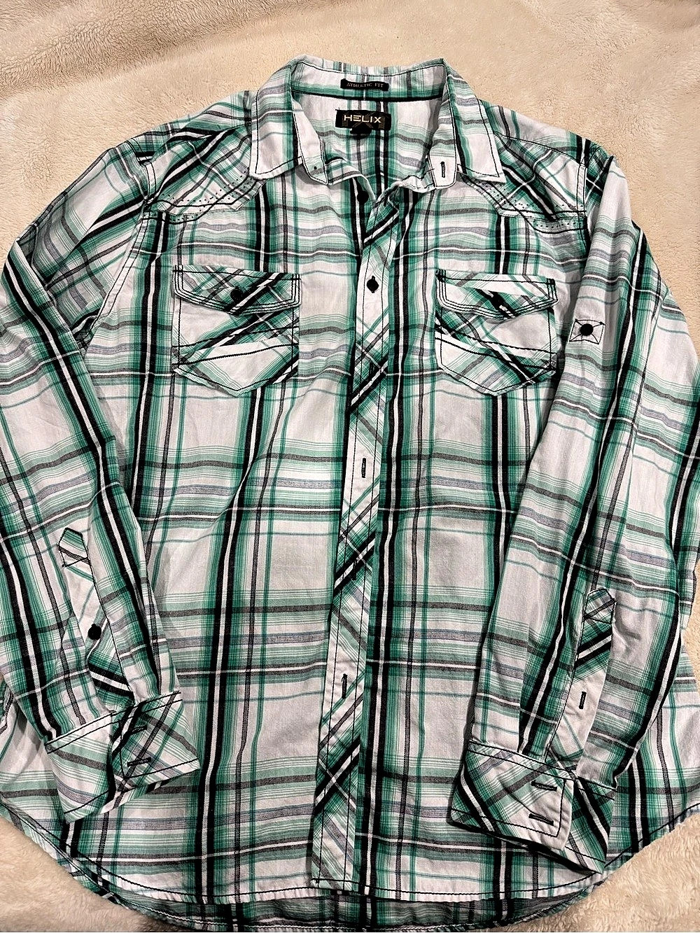 Helix Men's Plaid Shirt Size XL